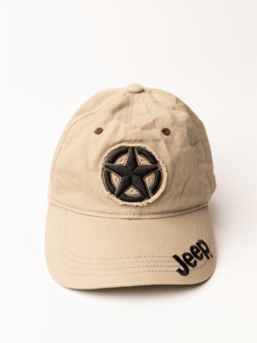 Jeep Khaki Baseball Cap with Black Star Patch